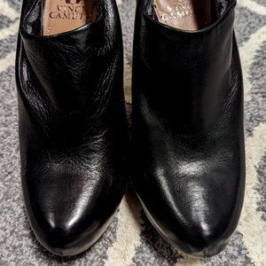 6 Vince Camuto Black Leather Platform Bootie